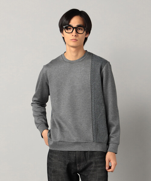 COMME CA MEN(コムサメン)の「柄切り替えデザイン ロングスリーブ(Tシャツ/カットソー・メンズ・ブラック/チャコールグレー/ホワイト・M/L)」の9枚目の写真