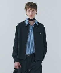 CULLNI | Dry Stretch Cloth Button-Tab Pocket Zip Up Shirt(シャツ/ブラウス)