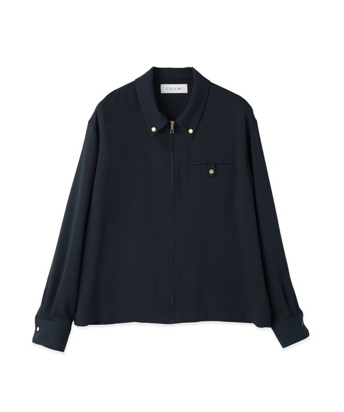 CULLNI（クルニ）の「Dry Stretch Cloth Button-Tab Pocket Zip Up Shirt（シャツ/ブラウス・メンズ・ネイビー/ブラウン/ブラック・2/1/0）」の11枚目の写真
