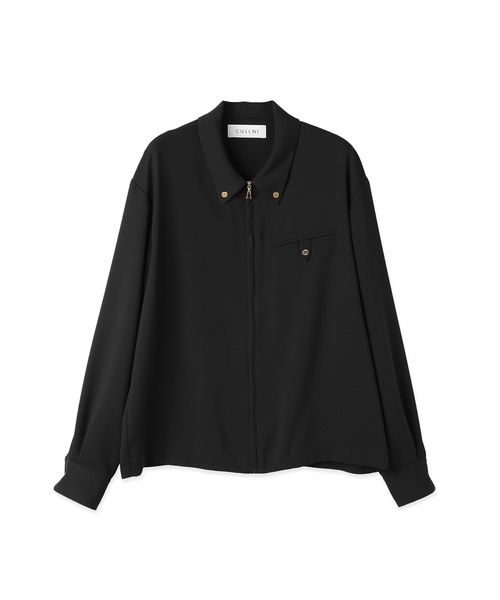 CULLNI（クルニ）の「Dry Stretch Cloth Button-Tab Pocket Zip Up Shirt（シャツ/ブラウス・メンズ・ネイビー/ブラウン/ブラック・2/1/0）」の16枚目の写真