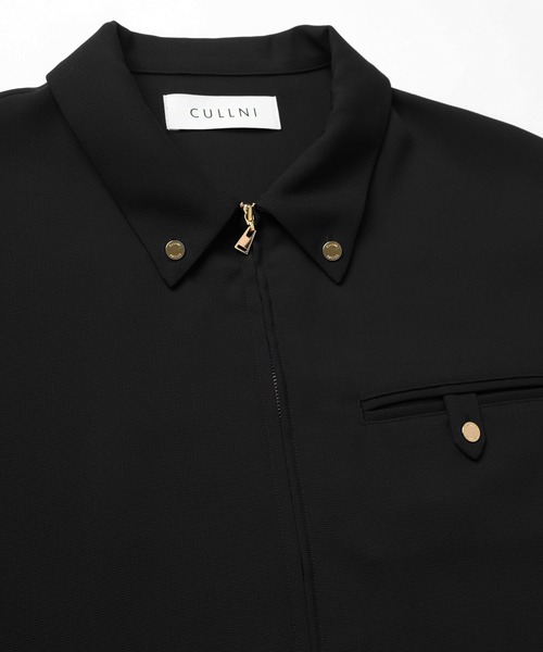 CULLNI（クルニ）の「Dry Stretch Cloth Button-Tab Pocket Zip Up Shirt（シャツ/ブラウス・メンズ・ネイビー/ブラウン/ブラック・2/1/0）」の12枚目の写真