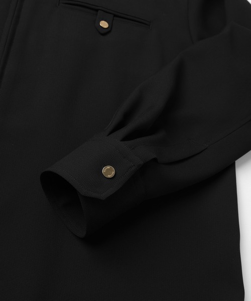 CULLNI（クルニ）の「Dry Stretch Cloth Button-Tab Pocket Zip Up Shirt（シャツ/ブラウス・メンズ・ネイビー/ブラウン/ブラック・2/1/0）」の14枚目の写真