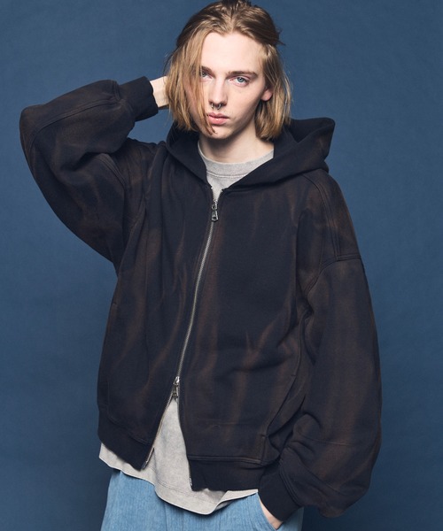 UNISEX》Sun-fade Prime-Over Sweat Zip Hoodie/サンフェードプライム