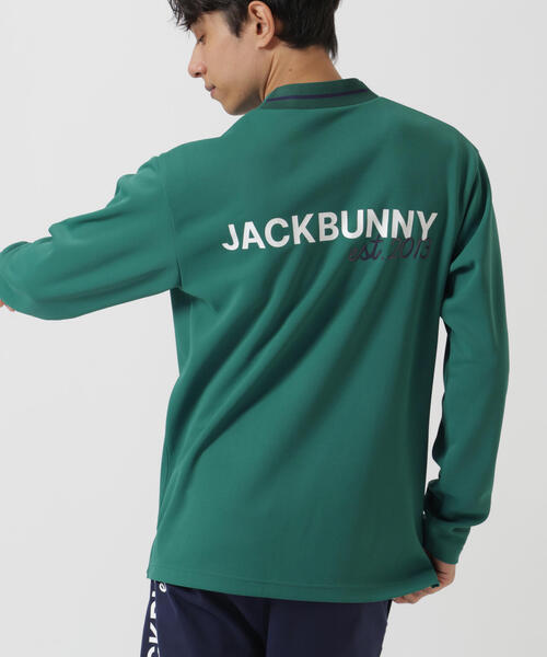 Jack Bunny!!（ジャックバニー）の「【Jack Bunny!!】Octaダブルカノコ長袖モックネック（Tシャツ/カットソー・メンズ・ネイビー/ホワイト/グリーン・MEDIUM/LARGE/X-LARGE）」の2枚目の写真