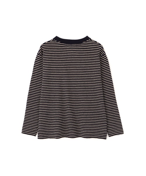 MHL.(エムエイチエル)の「TEXTURED COTTON STRIPE(Tシャツ/カットソー・メンズ・ネイビー・LARGE/MEDIUM)」の8枚目の写真