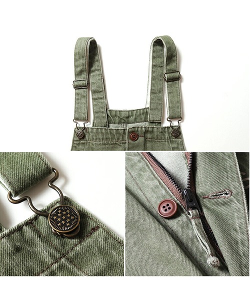 HOUSTON（ヒューストン）の「HOUSTON 11ozデニムデッキパンツ（サロペット/オーバーオール・レディース・ブラック系その他・0）」の4枚目の写真