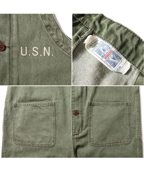 HOUSTON（ヒューストン）の「HOUSTON 11ozデニムデッキパンツ（サロペット/オーバーオール・レディース・ブラック系その他・0）」の5枚目の写真