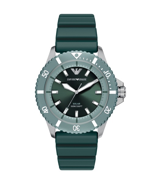 EMPORIO ARMANI(エンポリオアルマーニ)の「エンポリオ・アルマーニ 腕時計 メンズ アナログ シリコン AR11786(アナログ腕時計・メンズ・グリーン・FREE)」の1枚目の写真