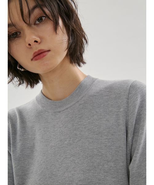 emmi（エミ）の「ニットドッキングワンピース（ワンピース・レディース・その他/ブラック/ライトグレー・1/0）」の6枚目の写真