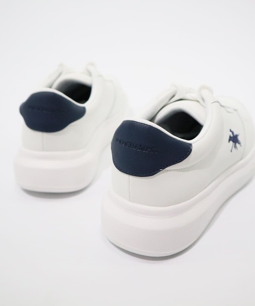 BAYBLO（ベイブロ）の「(AC)【 POLOCHAMPS 】【レディース】ワンポイント刺繍 ローカット ベーシック 厚底スニーカー（スニーカー・レディース・ホワイト×ネイビー/ブラック/ホワイト×シルバー・24.5cm/24.0cm/23.5cm/23.0cm）」の9枚目の写真