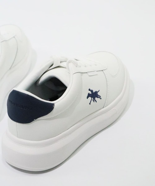 BAYBLO（ベイブロ）の「(AC)【 POLOCHAMPS 】【レディース】ワンポイント刺繍 ローカット ベーシック 厚底スニーカー（スニーカー・レディース・ホワイト×ネイビー/ブラック/ホワイト×シルバー・24.5cm/24.0cm/23.5cm/23.0cm）」の10枚目の写真