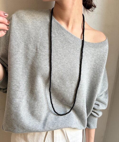 DouDou（ドゥドゥ）の「カラーボールチェーンネックレス（ネックレス・レディース・レッド/ブラック・FREE）」の10枚目の写真