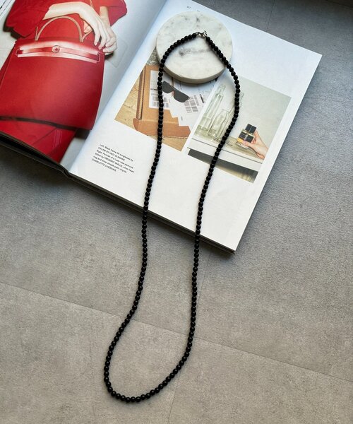 DouDou（ドゥドゥ）の「カラーボールチェーンネックレス（ネックレス・レディース・レッド/ブラック・FREE）」の12枚目の写真