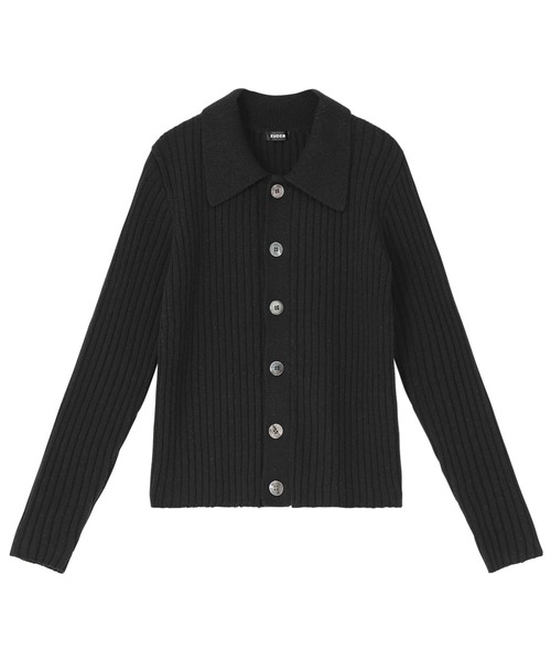 ZUCCa（ズッカ）の「SILK NOIL / カーディガン / P（カーディガン/ボレロ・レディース・ブラック/オフホワイト・M size）」の2枚目の写真