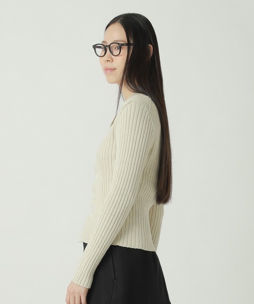 ZUCCa（ズッカ）の「SILK NOIL / カーディガン / P（カーディガン/ボレロ・レディース・ブラック/オフホワイト・M size）」の9枚目の写真