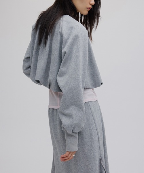 Ameri（アメリ）の「BALLOON SWEAT TOP WITH SKIRT（セットアップ・レディース・クリーム/アッシュブラウン/グレー・MEDIUM/SMALL）」の15枚目の写真