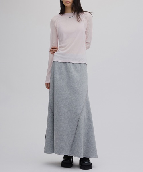 Ameri（アメリ）の「BALLOON SWEAT TOP WITH SKIRT（セットアップ・レディース・クリーム/アッシュブラウン/グレー・MEDIUM/SMALL）」の22枚目の写真