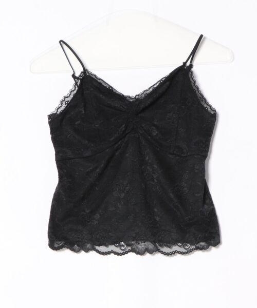 INGNI(イング)の「レースキャミ(キャミソール・レディース・ブラック/オフホワイト・M)」の2枚目の写真