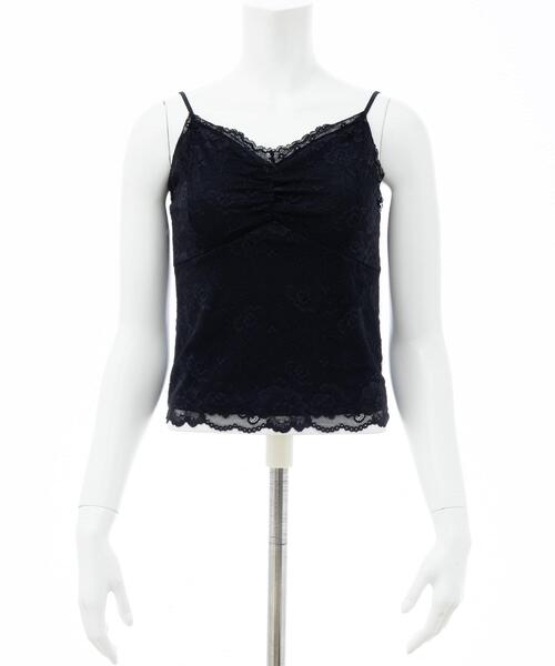 INGNI(イング)の「レースキャミ(キャミソール・レディース・ブラック/オフホワイト・M)」の8枚目の写真