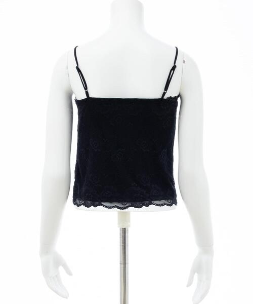 INGNI(イング)の「レースキャミ(キャミソール・レディース・ブラック/オフホワイト・M)」の10枚目の写真