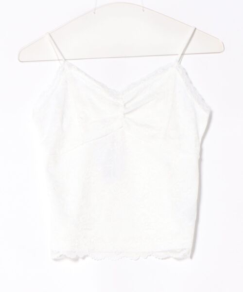 INGNI(イング)の「レースキャミ(キャミソール・レディース・ブラック/オフホワイト・M)」の7枚目の写真