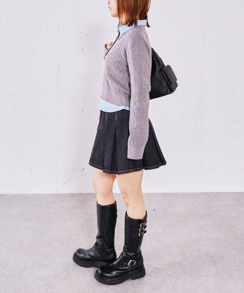 archives(アルシーヴ)の「【アンチピリング】ケーブルポロニット×シャツSET(ニット/セーター・レディース・ベージュ/ネイビー/シルバーグレー/チャコールグレー・MEDIUM)」の18枚目の写真