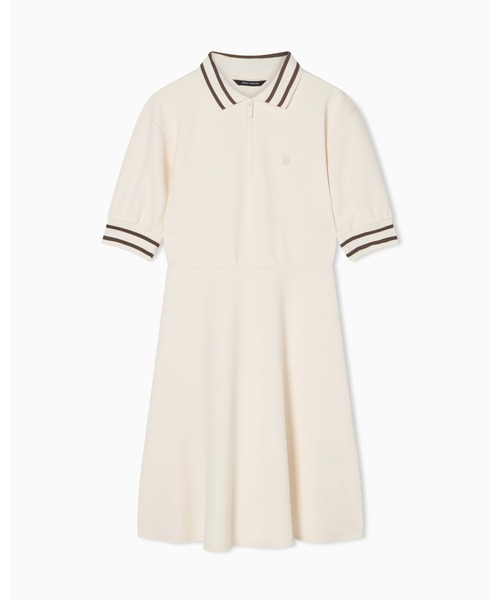 ARMANI EXCHANGE(アルマーニエクスチェンジ)の「【A|X アルマーニ エクスチェンジ】ハーフジップ ポロニットワンピース(ワンピース・レディース・ブラウン/ホワイト・LARGE/X-SMALL/SMALL/MEDIUM)」の8枚目の写真