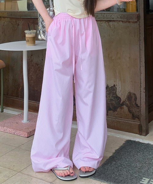 shyam inspiration(シャムインスピレーション)の「ストライプイージーパンツ(その他パンツ・レディース・ブルー/ピンク/イエロー・MEDIUM/LARGE)」の3枚目の写真