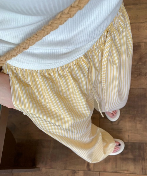 shyam inspiration(シャムインスピレーション)の「ストライプイージーパンツ(その他パンツ・レディース・ブルー/ピンク/イエロー・MEDIUM/LARGE)」の1枚目の写真