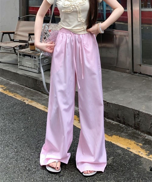 shyam inspiration(シャムインスピレーション)の「ストライプイージーパンツ(その他パンツ・レディース・ブルー/ピンク/イエロー・MEDIUM/LARGE)」の13枚目の写真
