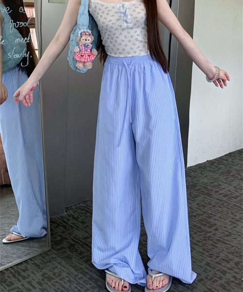 shyam inspiration(シャムインスピレーション)の「ストライプイージーパンツ(その他パンツ・レディース・ブルー/ピンク/イエロー・MEDIUM/LARGE)」の10枚目の写真