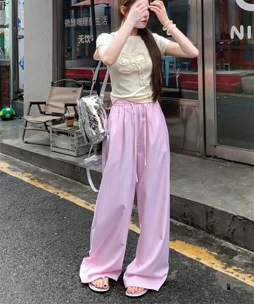 shyam inspiration(シャムインスピレーション)の「ストライプイージーパンツ(その他パンツ・レディース・ブルー/ピンク/イエロー・MEDIUM/LARGE)」の14枚目の写真