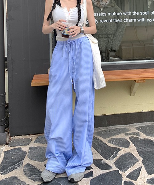 shyam inspiration(シャムインスピレーション)の「ストライプイージーパンツ(その他パンツ・レディース・ブルー/ピンク/イエロー・MEDIUM/LARGE)」の22枚目の写真