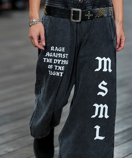 MSML（エムエスエムエル）の「GARMENT DYED SWEAT CROPPED PANTS（スウェットパンツ・メンズ・ホワイト/ブラック・XL/L/M）」の6枚目の写真