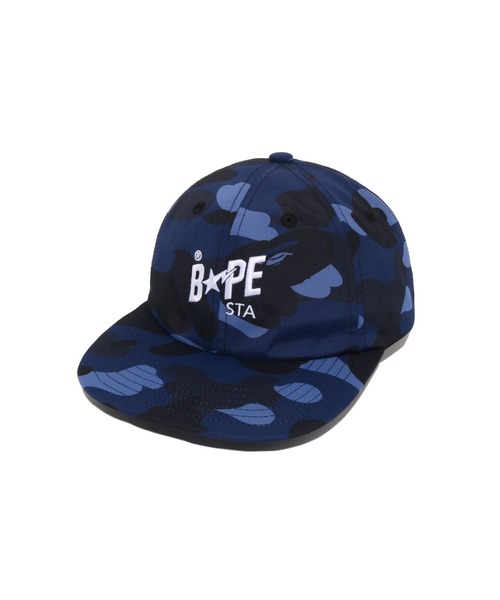 A BATHING APE（アベイシングエイプ）の「COLOR CAMO BAPE STA PANEL CAP（キャップ・メンズ・レッド/パープル/ネイビー・FREE）」の2枚目の写真