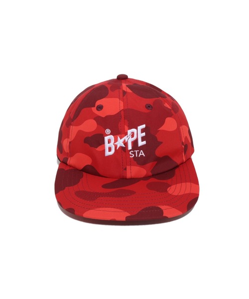 A BATHING APE（アベイシングエイプ）の「COLOR CAMO BAPE STA PANEL CAP（キャップ・メンズ・レッド/パープル/ネイビー・FREE）」の6枚目の写真