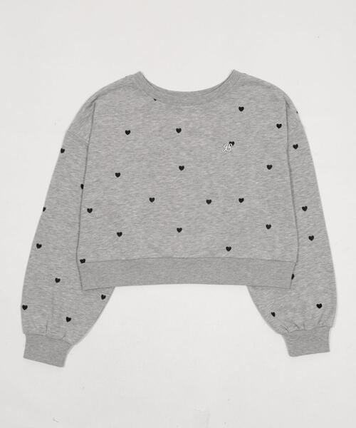 WEGO(ウィゴー)の「WEGO/【26年春新作】ハート総柄刺繍スウェット(スウェット・レディース・サックスブルー/杢グレー・FREE)」の16枚目の写真