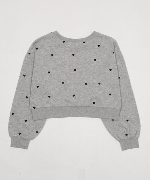 WEGO(ウィゴー)の「WEGO/【26年春新作】ハート総柄刺繍スウェット(スウェット・レディース・サックスブルー/杢グレー・FREE)」の17枚目の写真