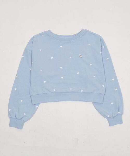 WEGO(ウィゴー)の「WEGO/【26年春新作】ハート総柄刺繍スウェット(スウェット・レディース・サックスブルー/杢グレー・FREE)」の15枚目の写真