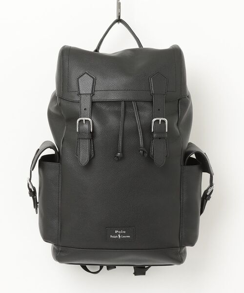 POLO RALPH LAUREN(ポロ ラルフ ローレン)の「ペブルド レザー バックパック(バックパック/リュック・メンズ・ブラック系1・ONE)」の2枚目の写真