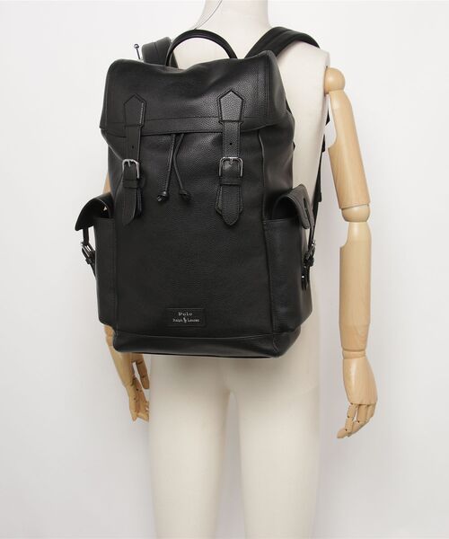POLO RALPH LAUREN(ポロ ラルフ ローレン)の「ペブルド レザー バックパック(バックパック/リュック・メンズ・ブラック系1・ONE)」の8枚目の写真