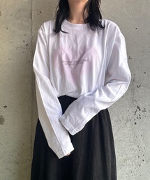 ピンクハートロンT/長袖Tシャツ