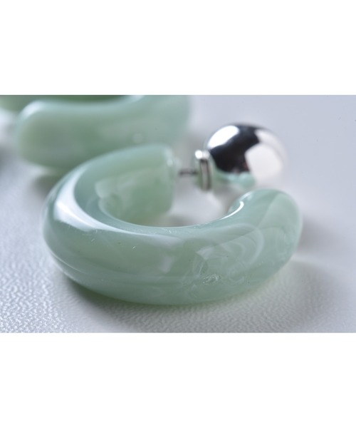 tone（トーン）の「【Astyle】シルバーキャッチボールピアス(MA)（ピアス（両耳用）・レディース・シルバー・FREE）」の4枚目の写真