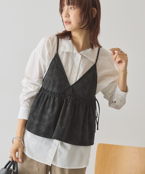 AMERICAN HOLIC（アメリカンホリック）の「レザーライクビスチェ（ベスト・レディース・ブラック/キャメル/ブラウン・FREE）」の8枚目の写真