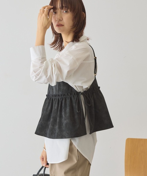 AMERICAN HOLIC（アメリカンホリック）の「レザーライクビスチェ（ベスト・レディース・ブラック/キャメル/ブラウン・FREE）」の9枚目の写真