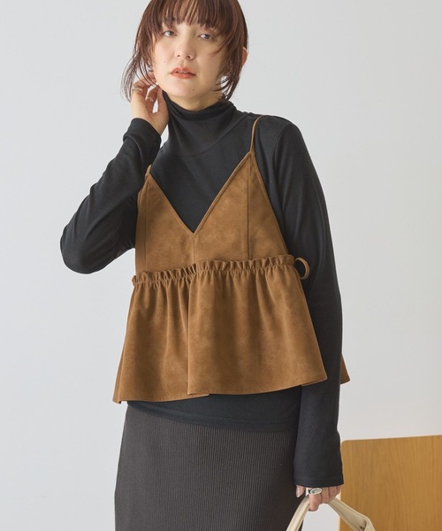 AMERICAN HOLIC（アメリカンホリック）の「レザーライクビスチェ（ベスト・レディース・ブラック/キャメル/ブラウン・FREE）」の14枚目の写真