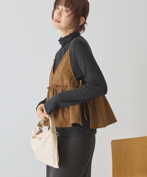 AMERICAN HOLIC（アメリカンホリック）の「レザーライクビスチェ（ベスト・レディース・ブラック/キャメル/ブラウン・FREE）」の15枚目の写真