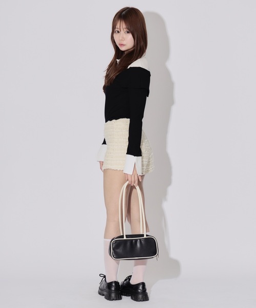 JilLA（ジルア）の「Shirt Layered Off Blouse / シャツレイヤードオフブラウス（シャツ/ブラウス・レディース・ブルー/ホワイト・FREE）」の14枚目の写真