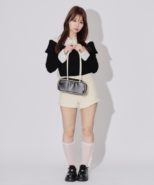 JilLA（ジルア）の「Shirt Layered Off Blouse / シャツレイヤードオフブラウス（シャツ/ブラウス・レディース・ブルー/ホワイト・FREE）」の13枚目の写真