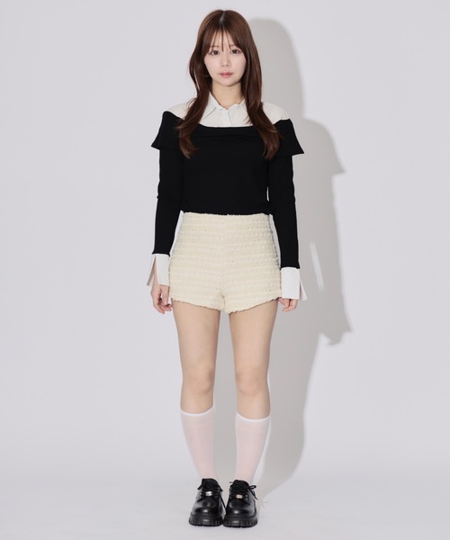JilLA（ジルア）の「Shirt Layered Off Blouse / シャツレイヤードオフブラウス（シャツ/ブラウス・レディース・ブルー/ホワイト・FREE）」の11枚目の写真